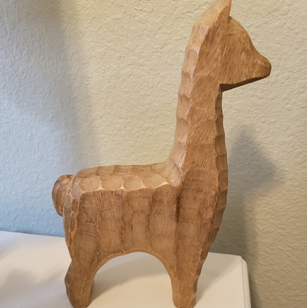 Opalhouse Wood Llama figure